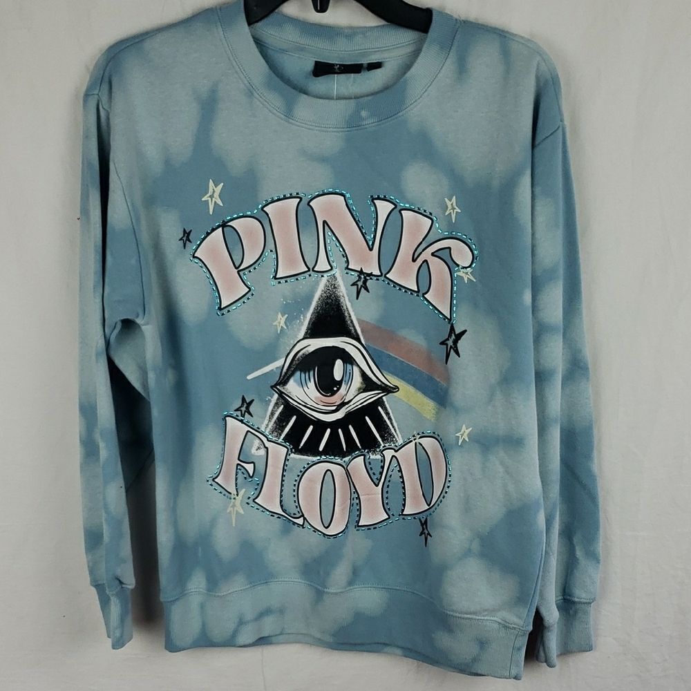 Pink Floyd Women's Small Blue Tie-Dye Sweatshirt